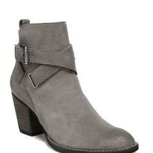 SAM EDELMAN Women's Morris  Flint Gray Suede Ankle Bootie SZ 6.5